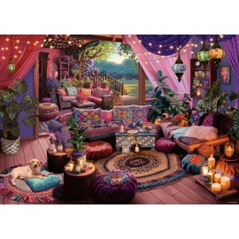 Ravensburger My Haven No. 12 Boho Retreat - 1000 Piece Jigsaw Puzzle for Adults and Kids Age 12 Years Up