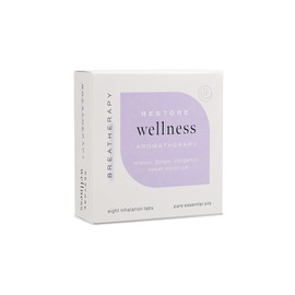 Breatherapy Pure Essential Oil Aromatherapy Inhalation Tabs, 8-Pack (Wellness)
