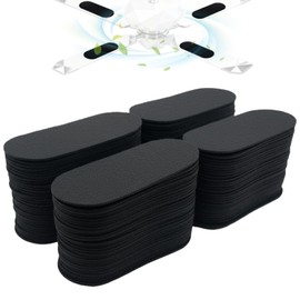 Amestar 40 Pack Ceiling Fan Filters for Blades, Black Ceiling Fan Air Purifier Pads, Dust Catcher Activated Coconut Carbon Ceiling Fan Filter Accessories