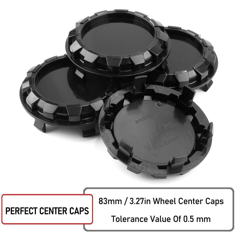 RhinoTuning 4 PCS 83 mm Wheel Center Caps Compatible with