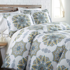 Infinity Collection - Premium Quality, Soft, Wrinkle, Fade, & Stain Resistant, Easy Care, Oversized Duvet Cover Set, King / California King, Aqua