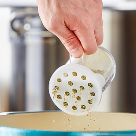 (Pack of 2) Herbs and Spices Shakers 10 oz. Seasoning Shaker with Measurements, Food Safe with Durable Handle for Easy Grip, Ideal for Restaurants, Bakeries, and Home Use (2)