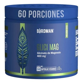 Birdman Glicinato Magnesio 400 Porciones 240 Cáps