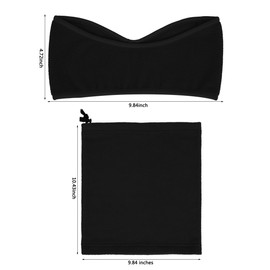 6 Pieces Fleece Ear Warmers Headband Winter Neck Gaiter (Red, Grey, Black)