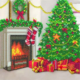 Craft Buddy STC Stores 30cm x 30cm Framed Crystal Art Kit (Cosy Christmas - Partial Crystal)