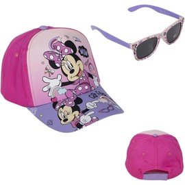 CERDÁ LIFE'S LITTLE MOMENTS Unisex Kids Minnie Mouse Sunglasses and Hat Set Sunglasses, Multicoloured, Standard, multi-coloured