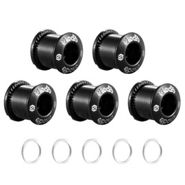 Chooee Single/Double Bike Chainring Bolts, M8 Bicycle Chain Ring Bolts and Nuts For MTB/Mountain Bike/Road Black