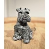 Generisch Schnauzer Dog Figurine Decoration in Grey, Home Decoration, Dog