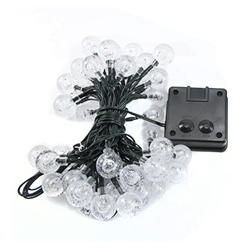 Solar String Lights Outdoor Multicolor 36ft 60 Led Crystal Globe
