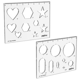 Router Templates - Set of 2-18 in 1 Inlay Template Kit - Router Jig Templates - Durable and Precision-Crafted - Decorative Stencil Tool for Woodworking