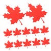 NUOBESTY 20pcs Fall Maple Leaf Paper Cuts Paper Cutouts Red