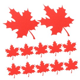 NUOBESTY 20pcs Fall Maple Leaf Paper Cuts Paper Cutouts Red Fake Maple Leaf Leaves Decor for Party, Home, Classroom