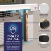 Breeze Stop Surround Insulation Side Panels White for Window AC