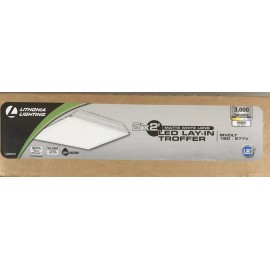 Lithonia Lighting 2 ft. x 2 ft. White LED Lay-in Troffer with Smooth White Lens