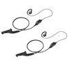 Arrowmax 2 Pack AEH3000-M9 Swivel C-Shape Style Earpiece with PTT