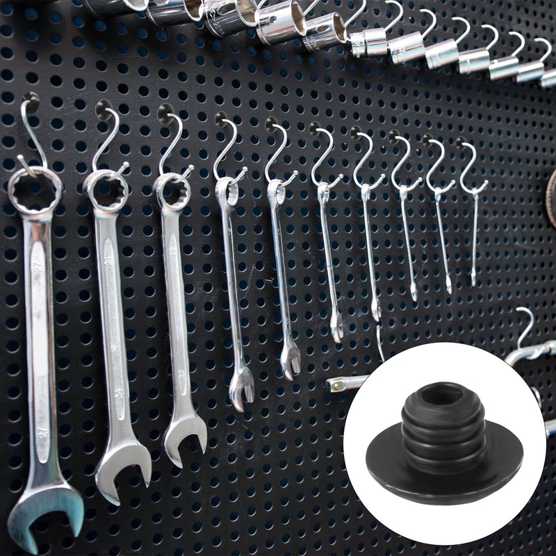 PEUTIER 60pcs Pegboard Hook Locks, Peg Hook Stoppers Fit for