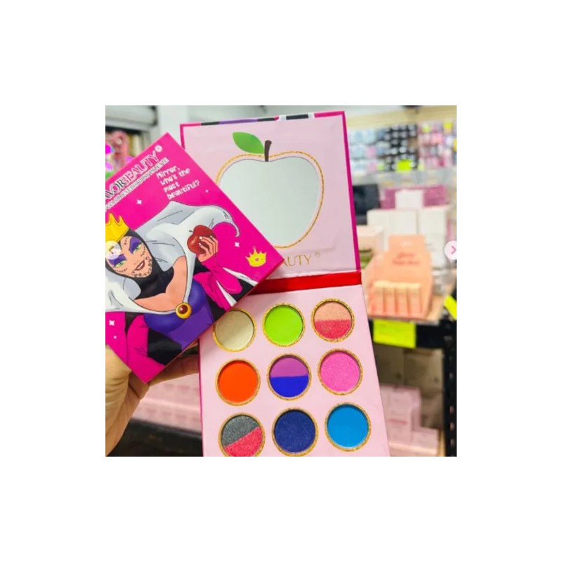 Paleta De Sombras Para Ojos Villanas Maquillaje 9 Tonos Favo