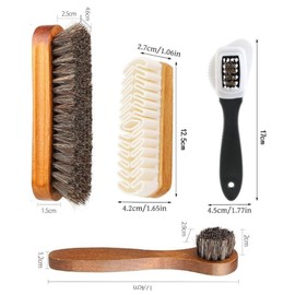 FreeSkill 5-Piece Set Suede Brush for Shoes, Suede Brush, Versatile Suede Brush, 4-Sided Suede Brush with Eraser for Suede Leather, Nubuck, Suede and Suede, d'Alene to