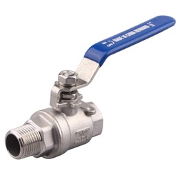 DERNORD Full Port Ball Valve 1/2 Inch - Male x Female Stainless Steel 304 Heavy Duty for Water, Oil, and Gas,1000WOG (1/2 Inch NPT)
