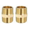 PATIKIL Brass Hex Nipple Pipe Fitting Screw Adapter 25mm NPT