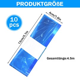 Forhandy Pack of 10 Refill Film for Nappy Bins, 4.5 m, Reusable, Odour-Proof, Nappy Bin Refill Bags, Up to 320 Nappies, Compatible with Angelcare/Tommee Tippee/Litter Locker - Blue