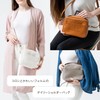 MURA Shoulder Bag, Compact, Women's, Genuine Leather, Cowhide Leather, Simple,