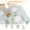 Gingham Tablecloth Polyester 55x78 Inch, Rectangular Checkered Table Cloth Antiwrinkle