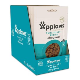 Applaws Natural Cat Treats, 12 Count, Limited Ingredient Chewy Cat Treats, Tuna Chewy Treats, 2oz Treat