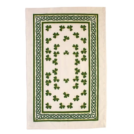 Celtic Shamrocks Cotton Tea Towel