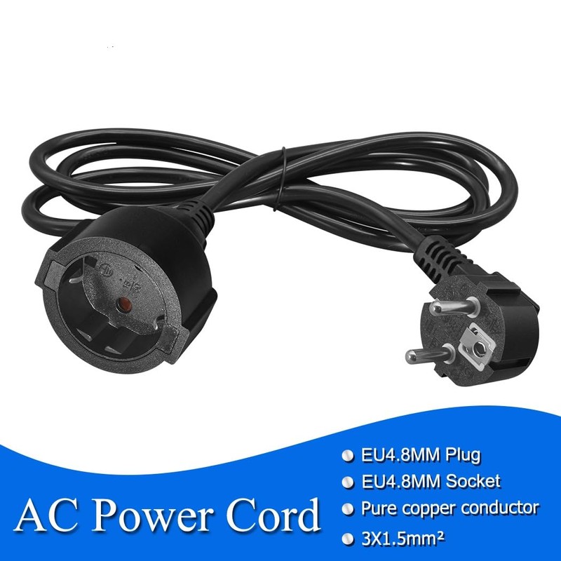 European 220v Extension Cord Reel, CEE7/7 Schuko Male to Female