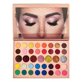 Paleta Sombras Nude 39 Grande Tonos Maquillaje Glitter Mate