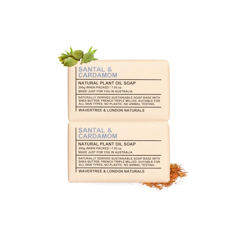 Wavertree & London Santal & Cardamon Triple Milled 7oz. soap