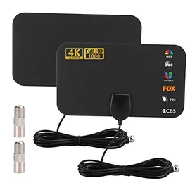 2Pcs 4K HDTV Digital HD Indoor Best TV Antenna Amplified High Definition Digital HDTV Antennas Mini High Definition TV Television Antenna