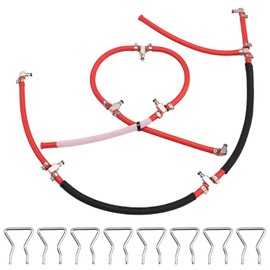 Línea de retorno del inyector de combustible diesel compatible con Duramax LLY LBZ LMM 6.6L 2004.5-2010, kit de líneas de retorno de combustible izquierdo+derecho para Sierra Silverado 2500HD