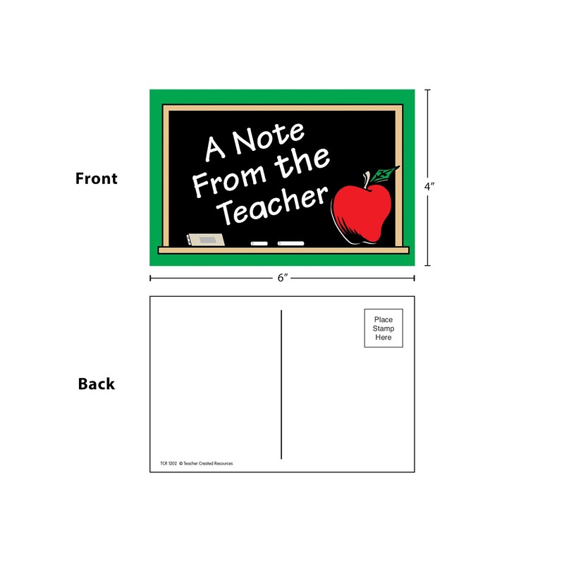 Teacher Created Resources A Note By Teacher Postcards (1202)