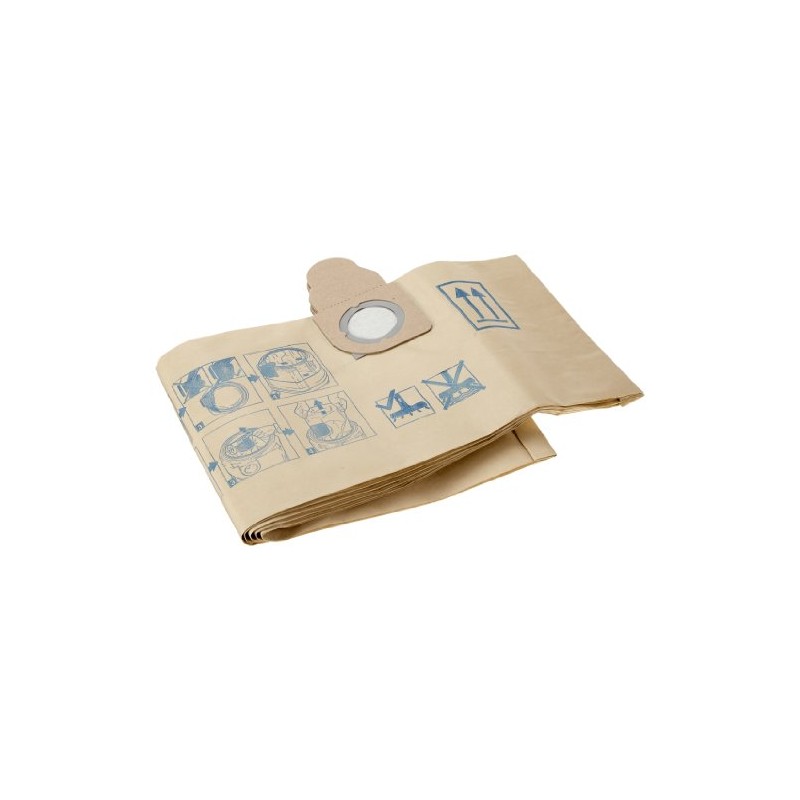 Nilfisk Filtersack AERO 600-840 (5 Stück, Filtersäcke für Industriestaubsauger, Staubsaugerbeutel)