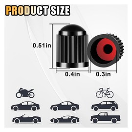 25PCS Tire Valve Stem Caps, Airtight Seal Stem Covers with O Rubber Ring, Car Tire Valve Dustproof Caps, Plastic Valve Stem Caps, Universal Accessories for Car SUV Bicycle Truck