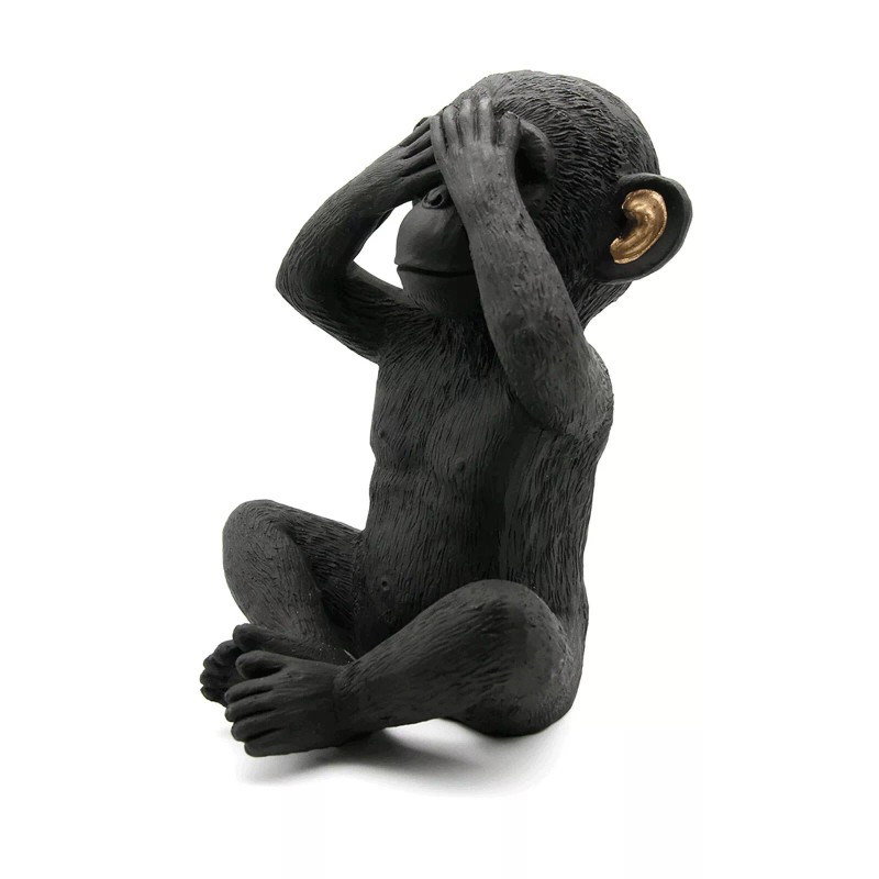 Evideco 3 Wise Monkeys Speak Hear See No Evil Statuettes