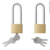 2 Pcs Heavy Duty Padlock Long Shackle Padlock with Keys,