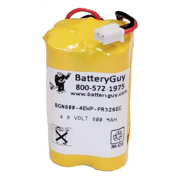 BatteryGuy Ni-CD AA900mAh 4.8V Replacement 4.8V 900mAh Nickel Cadmium Battery Brand Equivalent (Rechargeable)