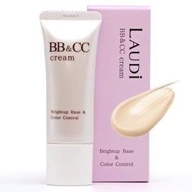 BB & CC Cream, 0.9 oz (25 g), LAUDi LAUDi Laudi, Made in Japan, Genuine Product, Stains Hiding Pores, Bear Moisturizing (Natural Beige)