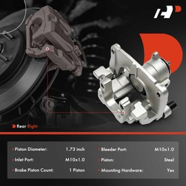 A-Premium Disc Brake Caliper Assembly with Bracket Compatible with Chrysler Vehicles - Pacifica 2017-2023, Voyager 2020-2023 - Rear Right Passenger Side