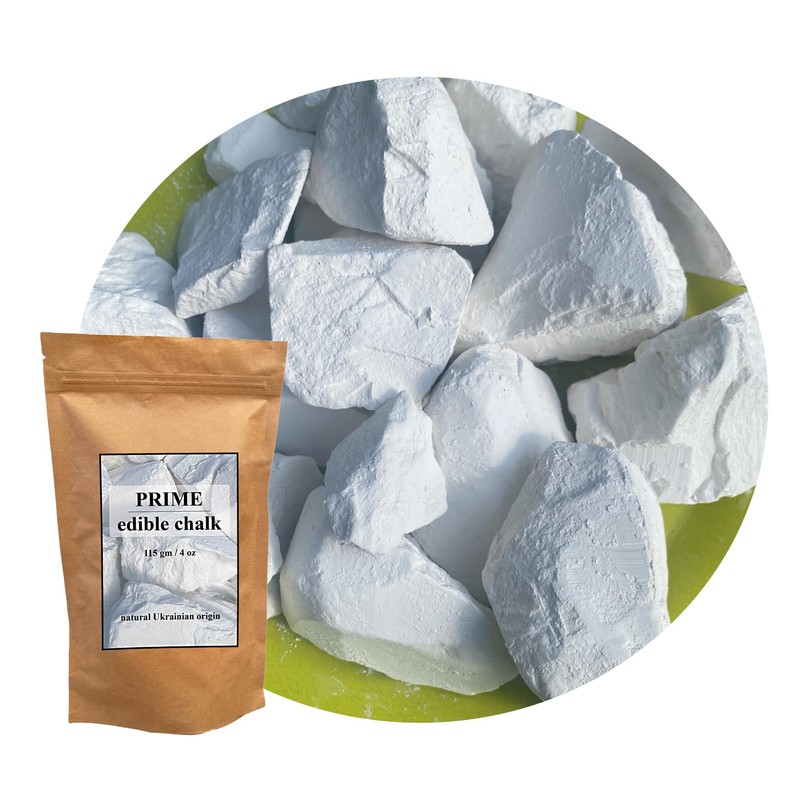 Prime Edible Chalk – Natural Crunchy White Chalk Chunks for