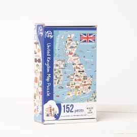 Terra Puzzles United Kingdom Map Wooden Jigsaw Puzzle 152 Piece, 10x15 inches