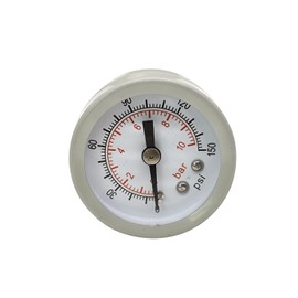 YSIL 1/4" NPT Compressed Air Filter Regulator Combo Piggyback 5 Micron Brass Element Poly Bowl Semi Auto Drain Metal Bracket 0-150 PSI Gauge