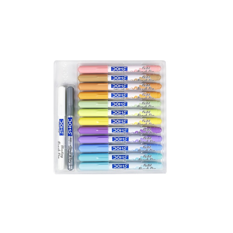 Doms Super Soft Tip Pastel Shades Brush Pen Set |