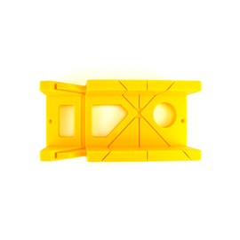 QWORK 12-Inch High Impact Plastic Miter Box with Versatile Cutting Angles and Ruler Scale