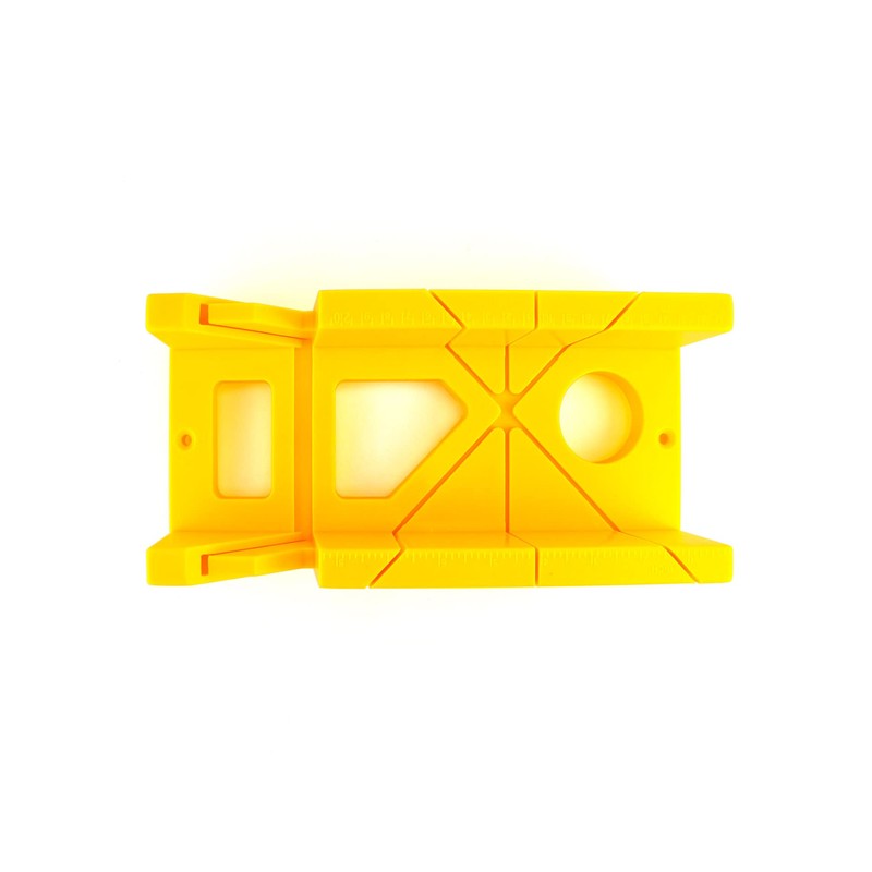 QWORK 12-Inch High Impact Plastic Miter Box with Versatile Cutting