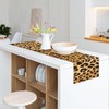 Linen Leopard Print Table Runner 13x71 Inch Farmhouse Western Leopard