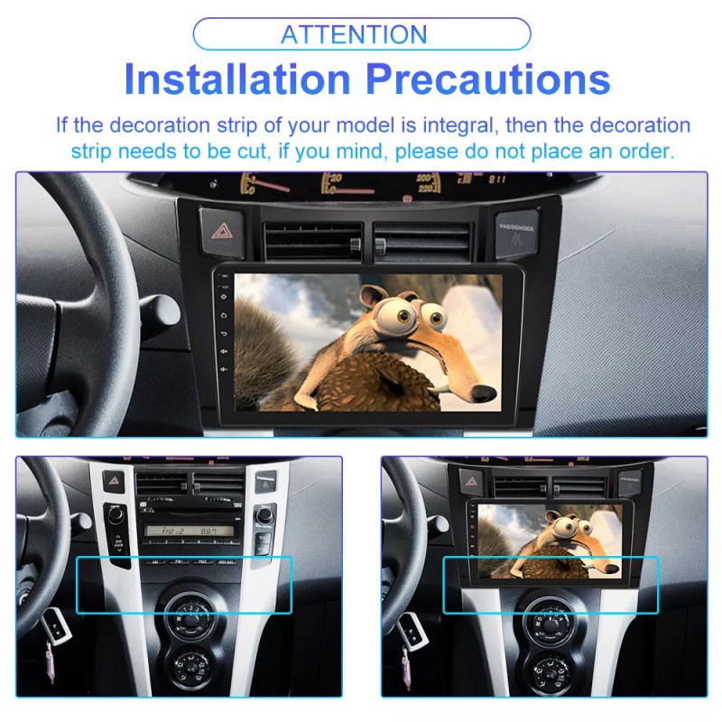 Camecho Android 13 For Toyota Yaris 2008-2011 Car Stereo Radio